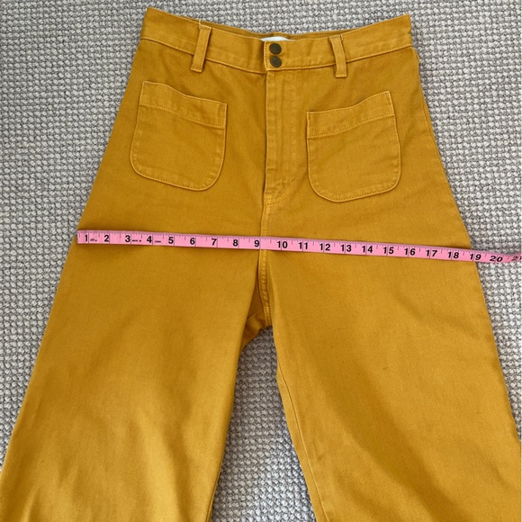 & Other Stories High Rise Wide Leg Mustard Jeans - Picture 6 of 10